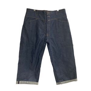 MARITHE FRANCOIS GIRBAUD LUNA Men’s Denim Shorts Blue Size 42 Inseam 24”